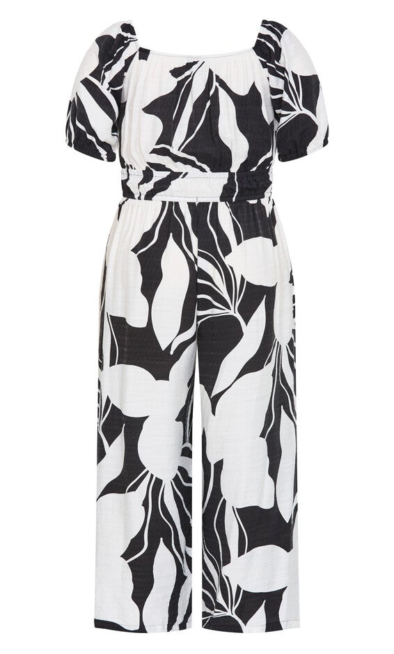 Erica Palm Jumpsuit - black, BLACK WHITE, alternate image number 3