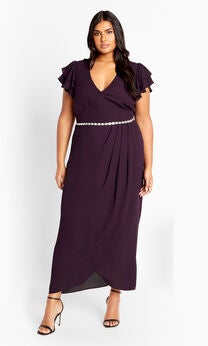 Enya Maxi Dress - spiced plum