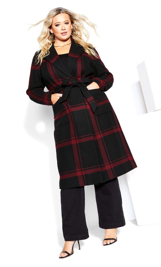 Checkmate Coat - ruby, RED, hi-res image number null