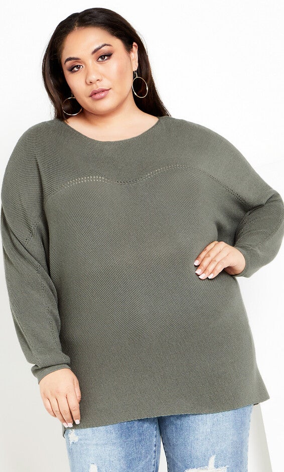 Romance Sweater - deep sage, GREEN, hi-res image number null