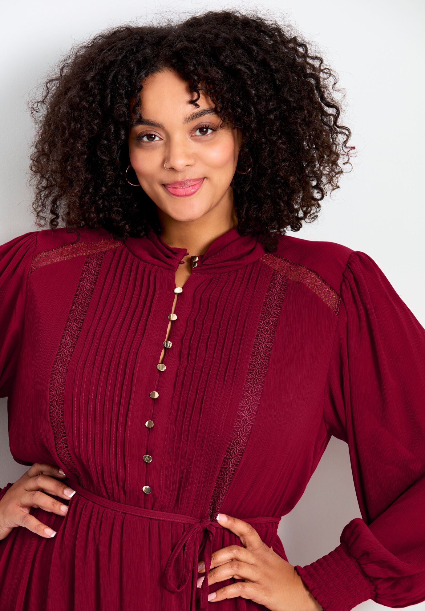 Jasmine Tiered Maxi Dress, RICH BURGUNDY, alternate image number 2