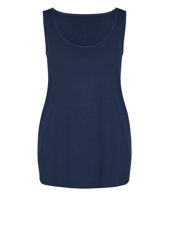 Plain Tank, NAVY, alternate image number 2