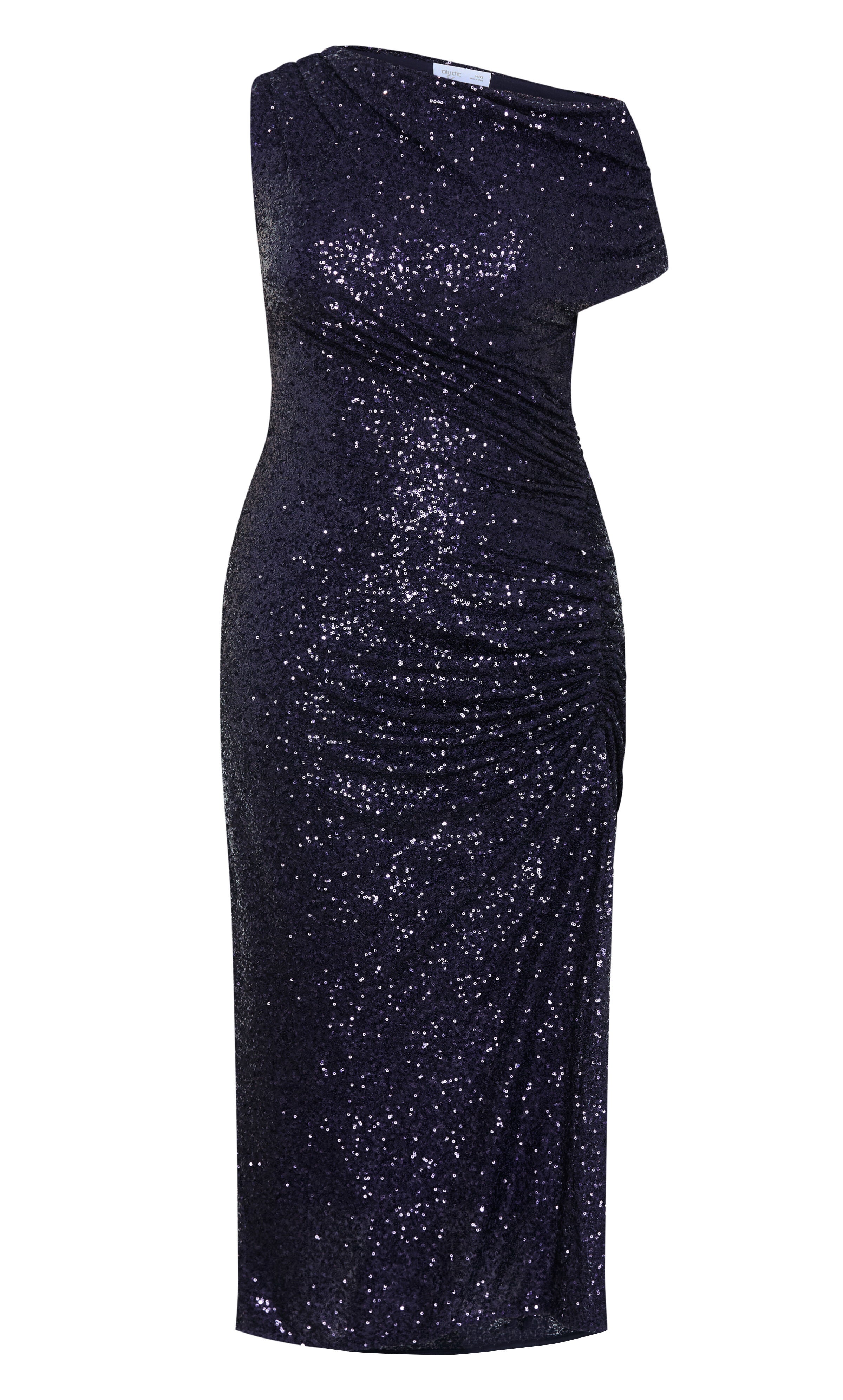 Sequin Star Off Shoulder Maxi Dress, BLUE, alternate image number 3