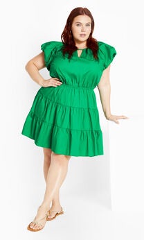 Alina Dress - bright green