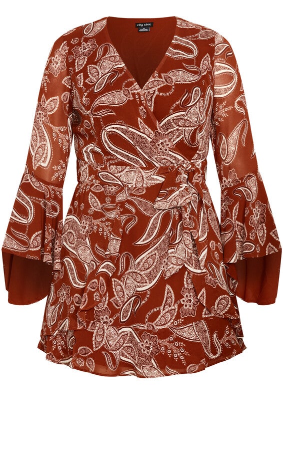 Paisley Dress - ginger, BROWN, alternate image number 4