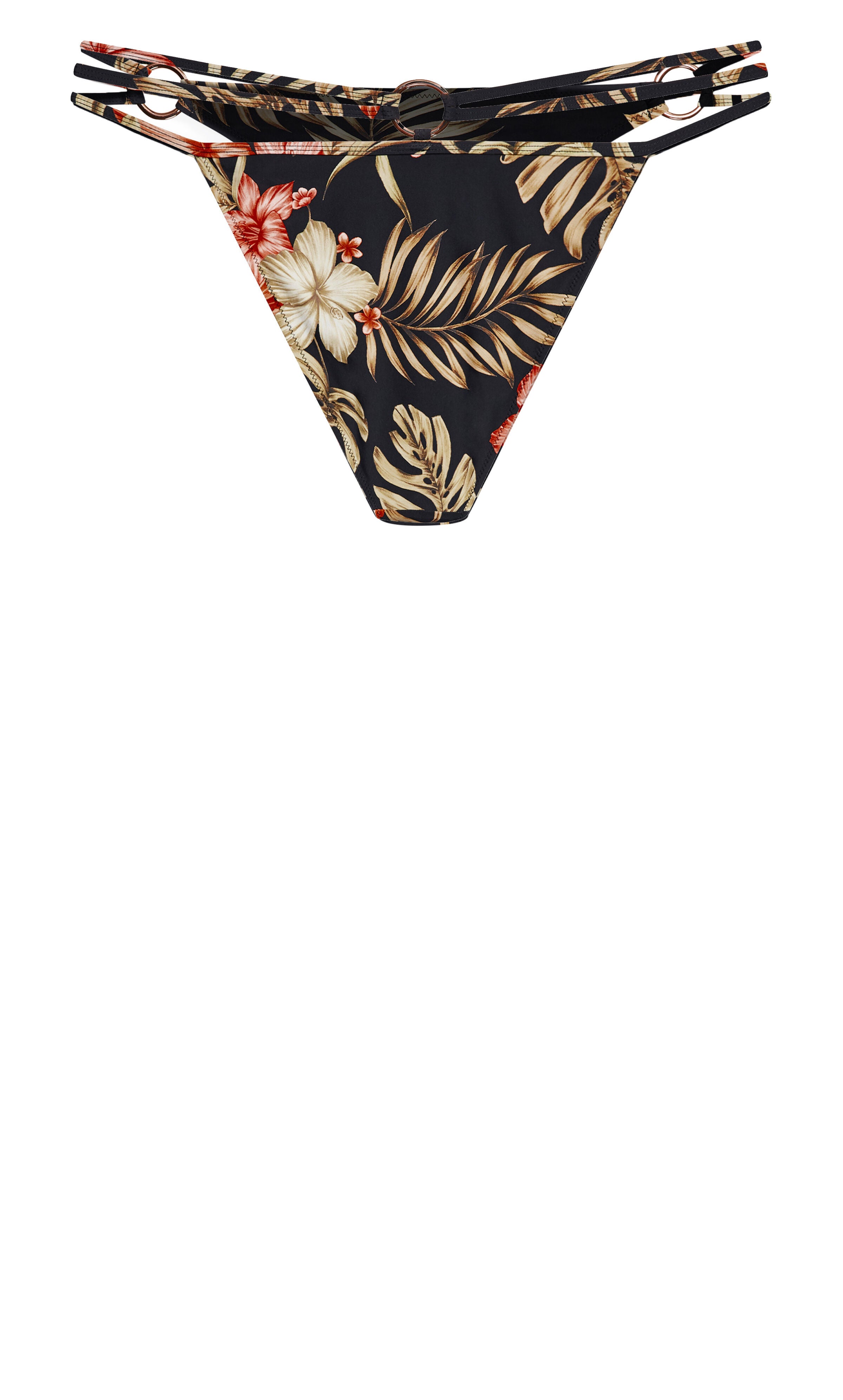 Amara Tropical Bikini Brief - black, ORANGE, alternate image number 5