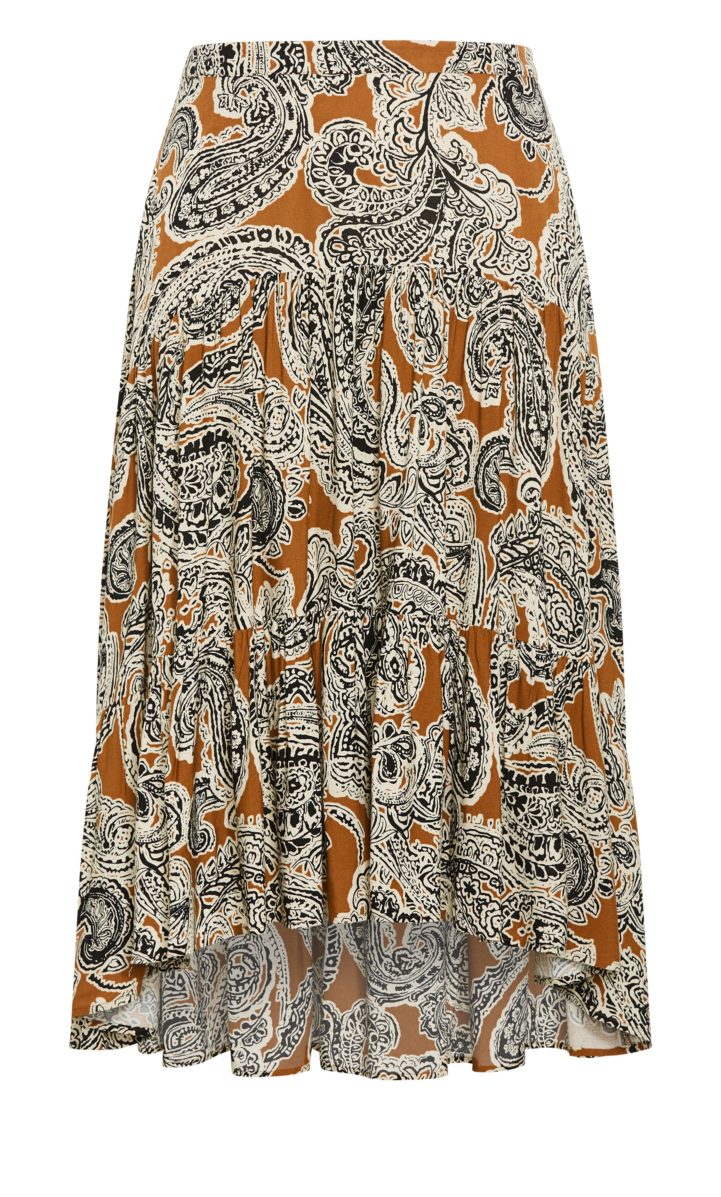 Misha Print Skirt - caramel, BROWN, alternate image number 3