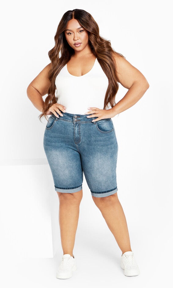 Killer Pins Short - light denim, BLUE, hi-res image number 0