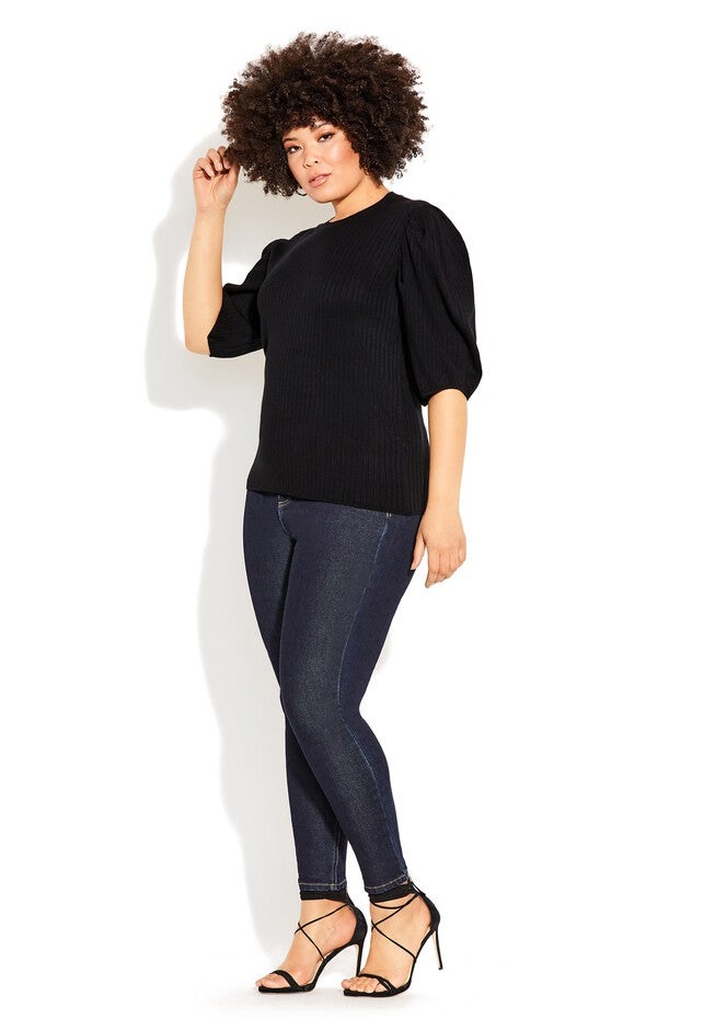 Sweet Rib Top - black, BLACK, on-hover image number 1