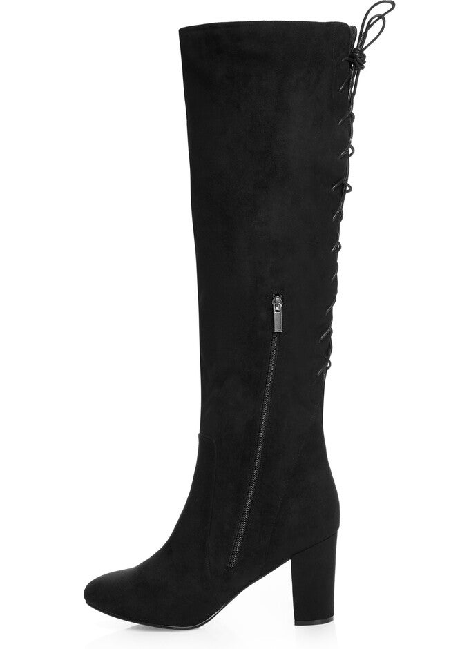 WIDE FIT Perry Knee High Boot - black, BLACK, alternate image number null