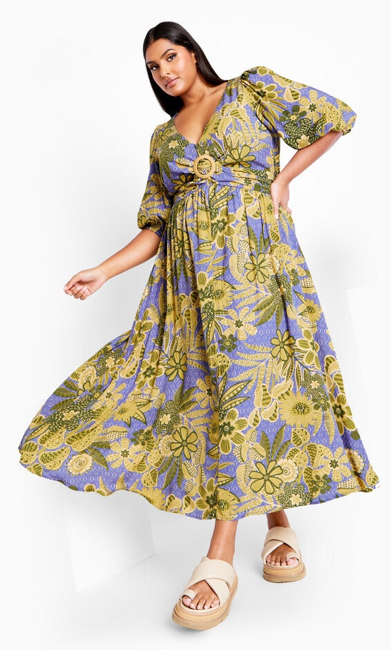 Daydream Print Maxi Dress - blue, PURPLE, alternate image number 1