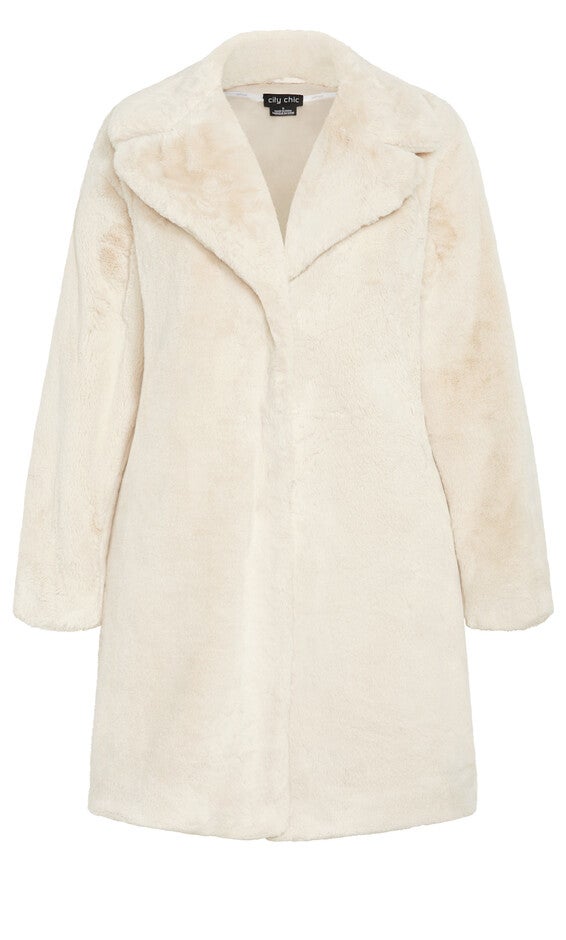 Remi Faux Fur Coat - cream, BEIGE, alternate image number null