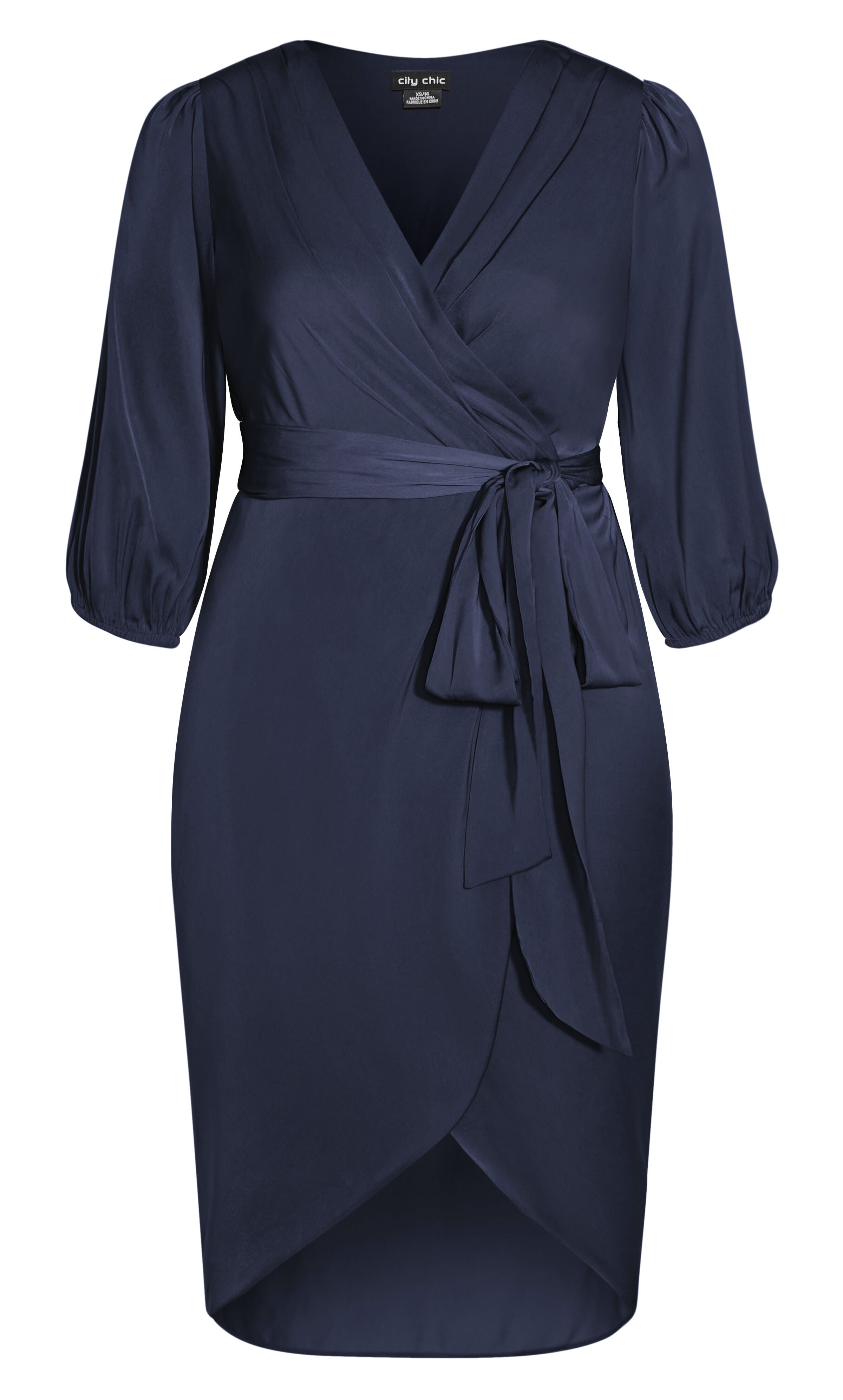 Opulent Elbow Sleeve Dress - navy, BLUE, alternate image number 4