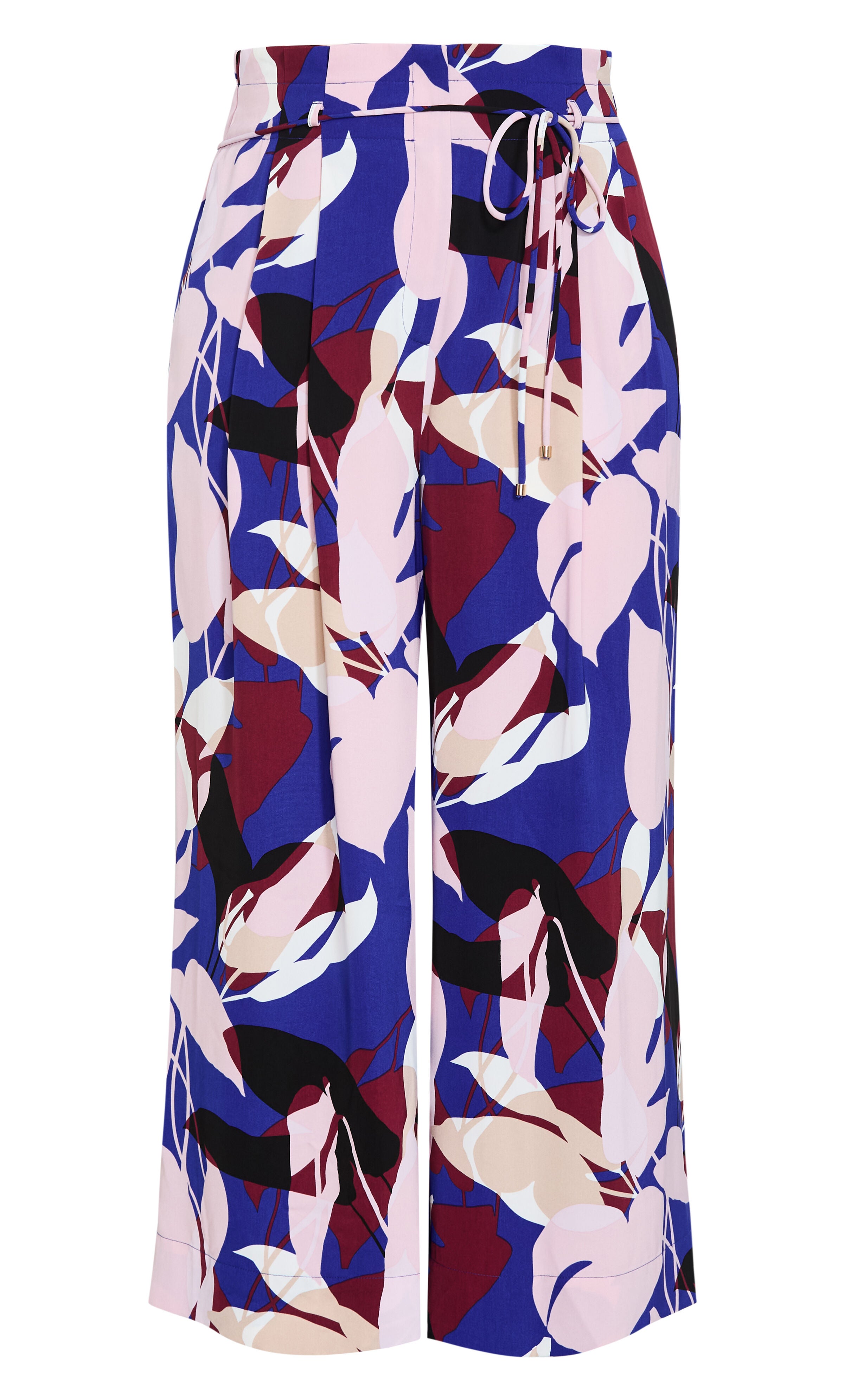 Wild Fern Print Wide Leg Pant, BLUE, alternate image number 5