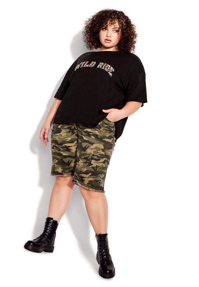 Rylie Crop Tee, ANIMAL SLOGAN, alternate image number null