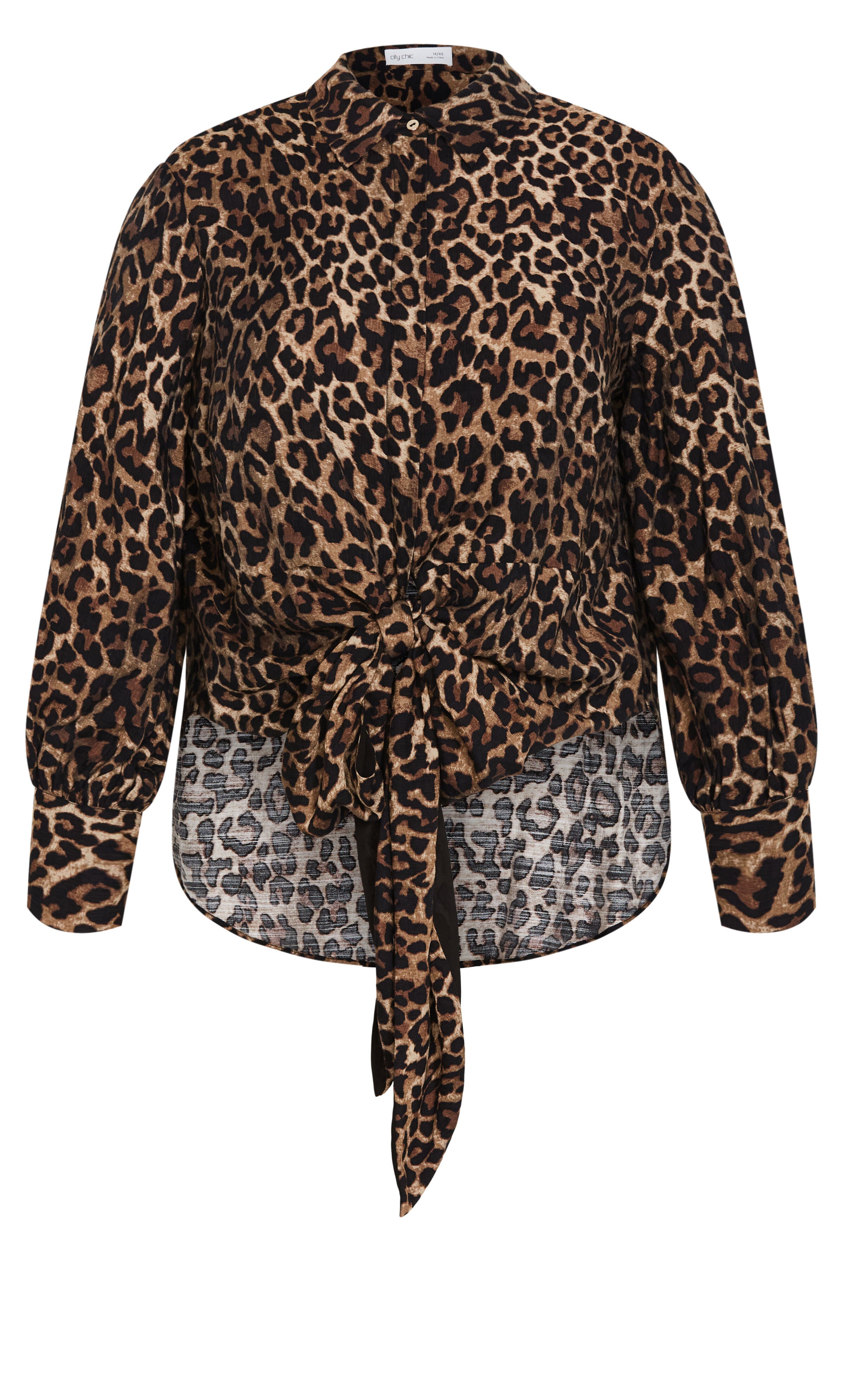 Ellie Print Shirt - leopard, BROWN, alternate image number 5