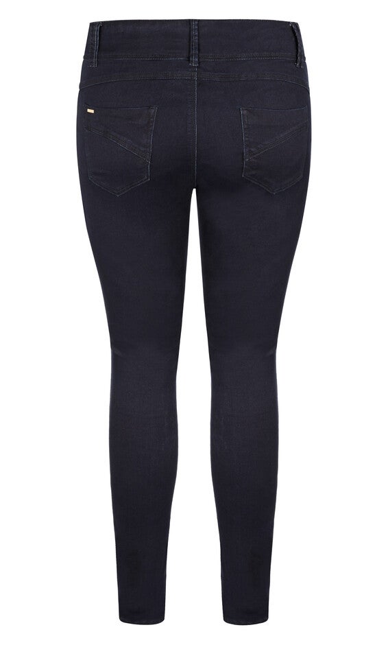 Asha Short Skinny Jean - dark denim, BLUE, alternate image number null