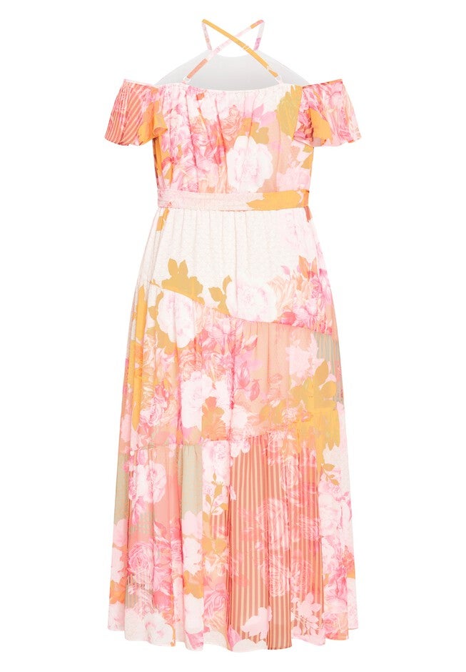 Vera Print Maxi Dress - sunset haze, PINK, alternate image number 4