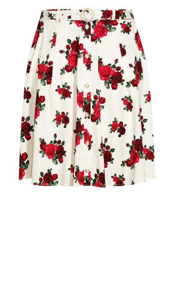 Vintage Rose Skirt - ivory, WHITE, alternate image number null