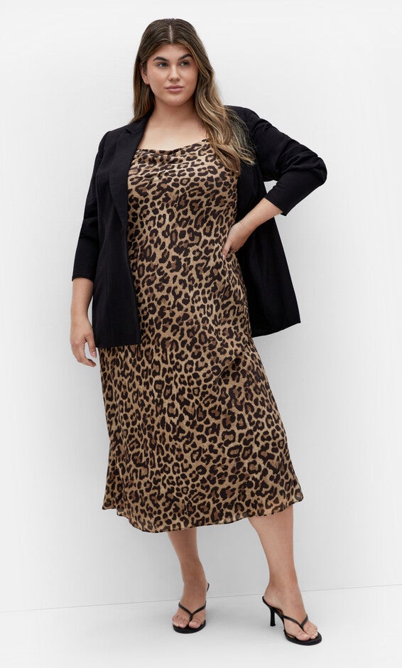 Kyra Print Dress - leopard print, BROWN, alternate image number null