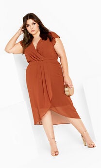Wrap Swing Dress - ginger