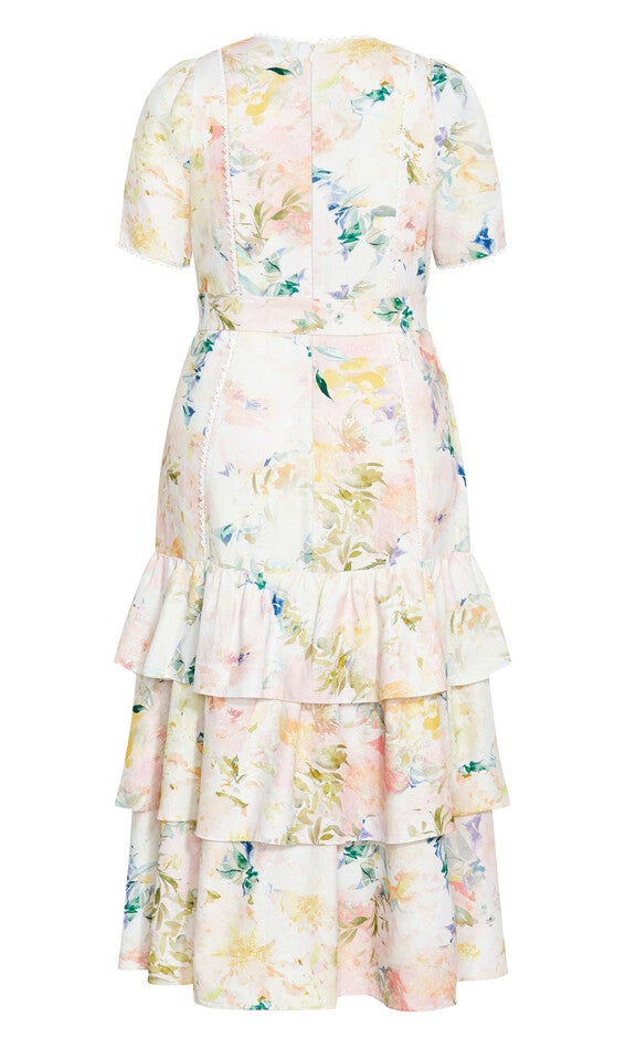 Garden Of Love Linen Maxi Dress - pout, CREAM, alternate image number 5