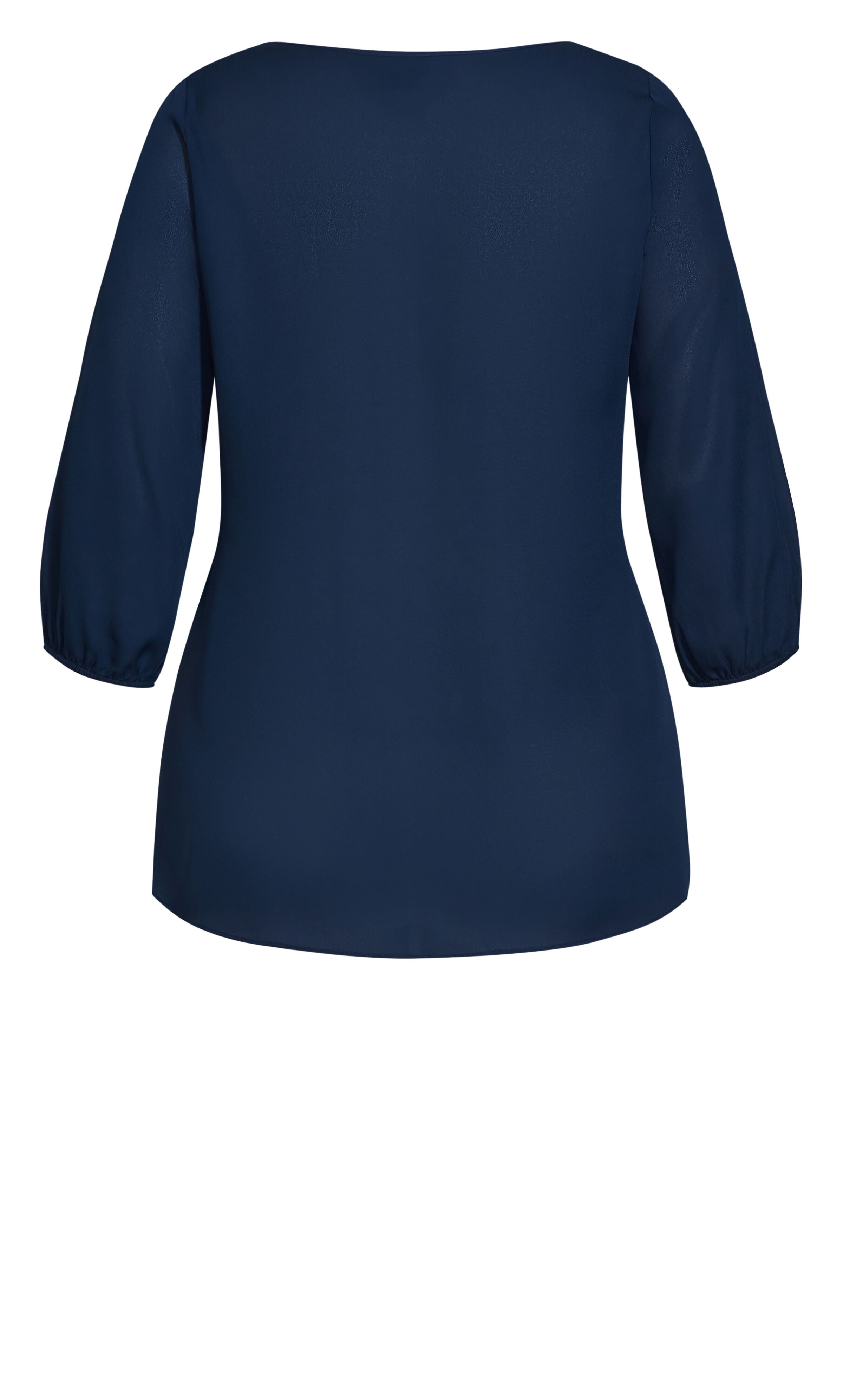 Sexy Fling Elbow Sleeve Top - navy, BLUE, alternate image number 2