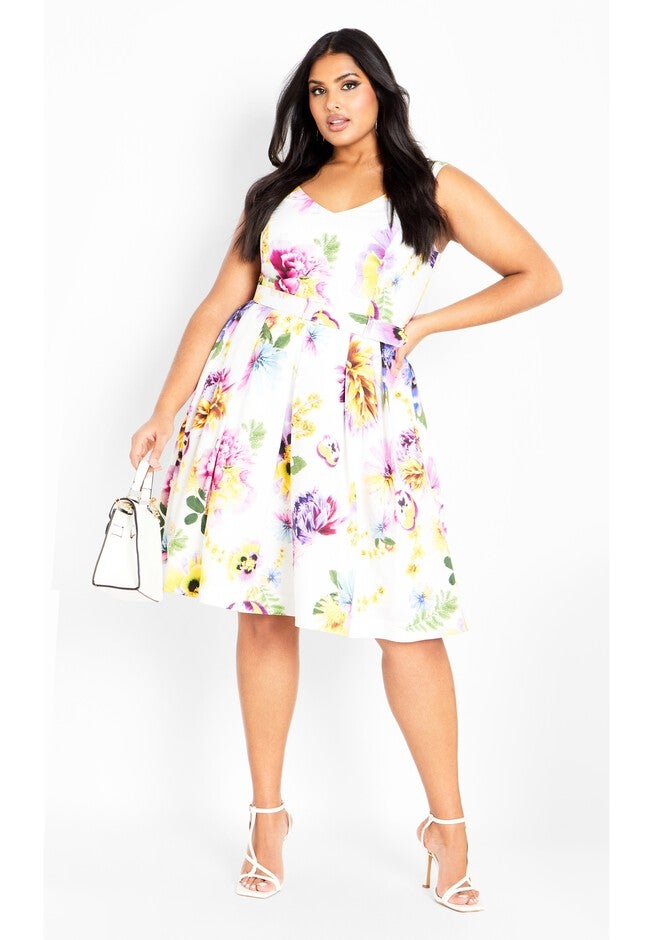 Belted Faye Dress - ivory, WHITE, hi-res image number null