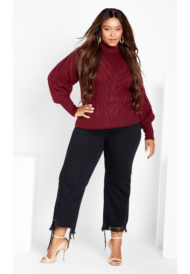 Saskia Jumper - cabernet, RED, alternate image number null