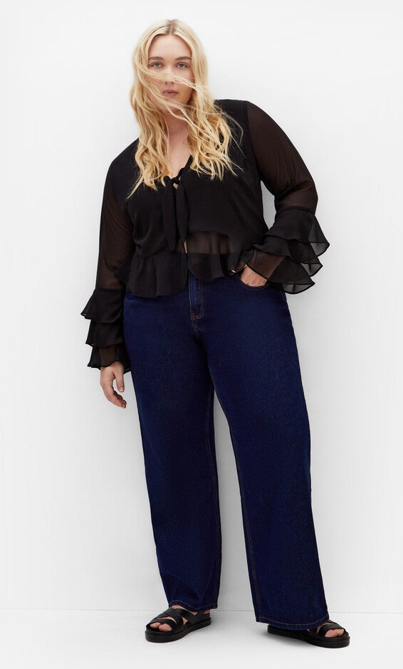 Trixie Ruffle Top - black, BLACK, alternate image number 2