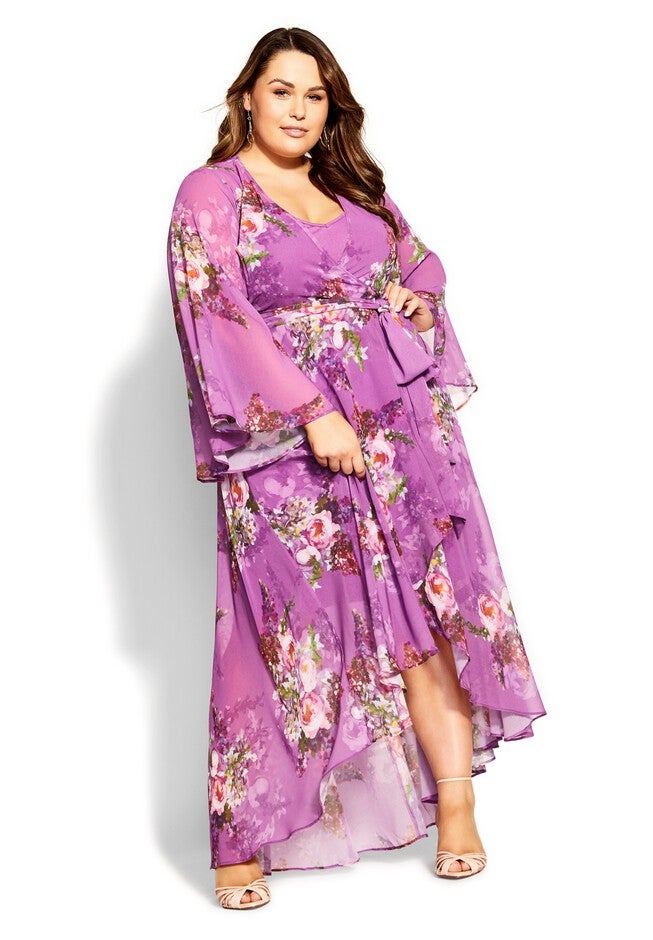 Nora Maxi Dress - wisteria, WISTERIA PAINTERLY R, on-hover image number 1