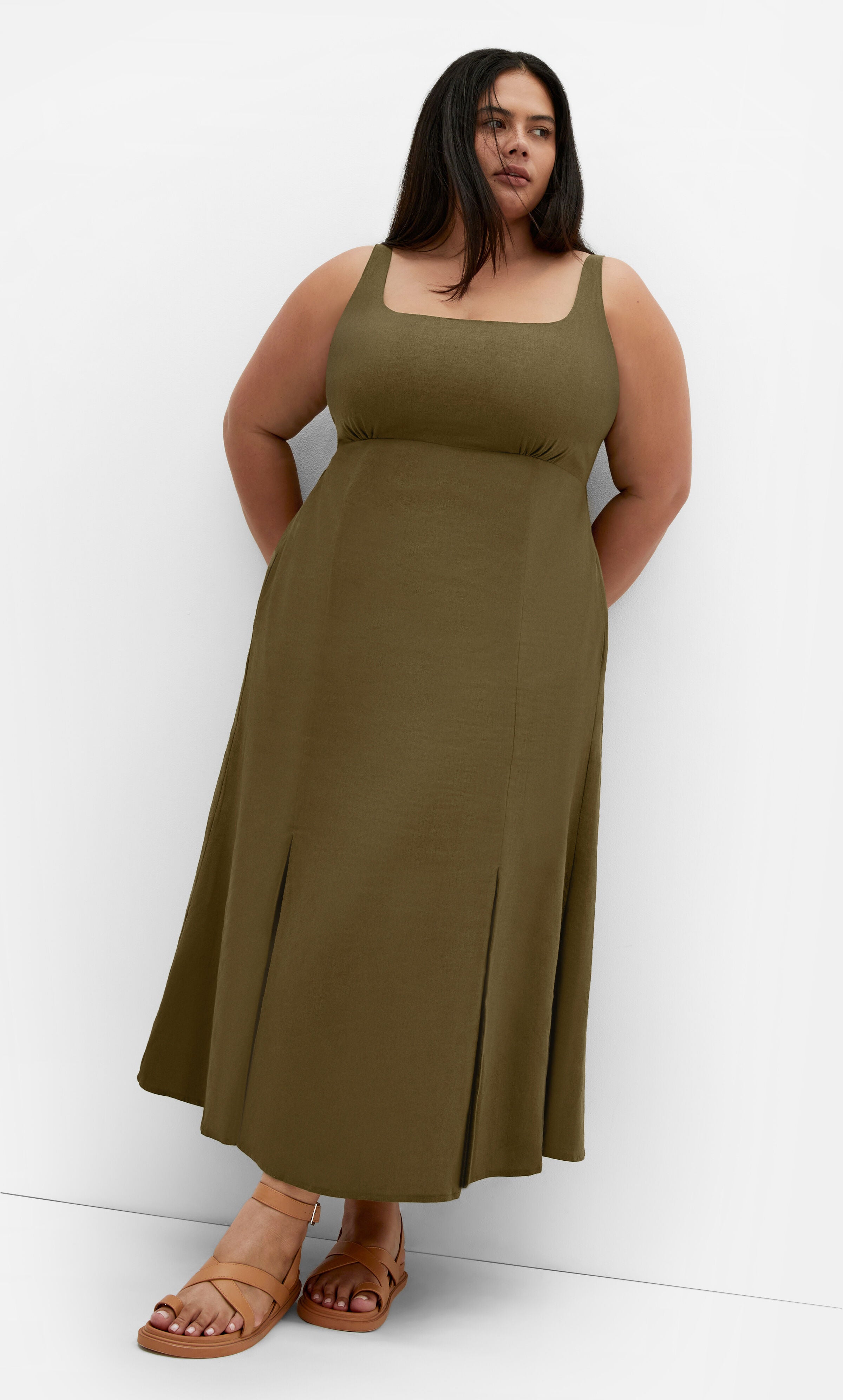 Elly Dress - khaki, GREEN, alternate image number 3