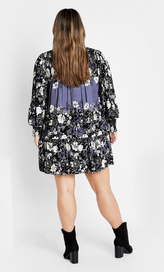 Cassia Placement Dress - blue, BLUE FLORAL PLC, alternate image number null