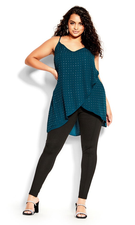 Shine Hi Lo Cami - emerald, EMERALD, alternate image number 1