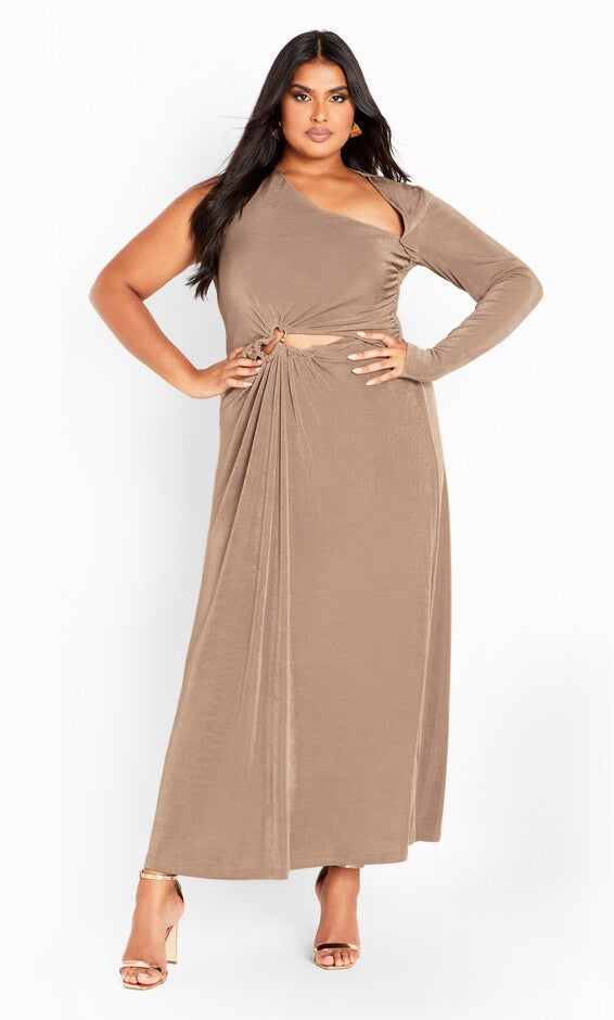 Paola Maxi Dress - mocha, BROWN, alternate image number 1