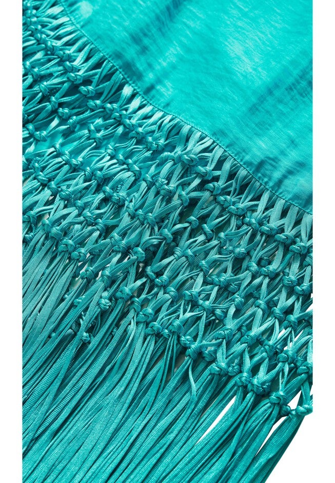 Calypso Fringe Dress - lagoon, BLUE, alternate image number null