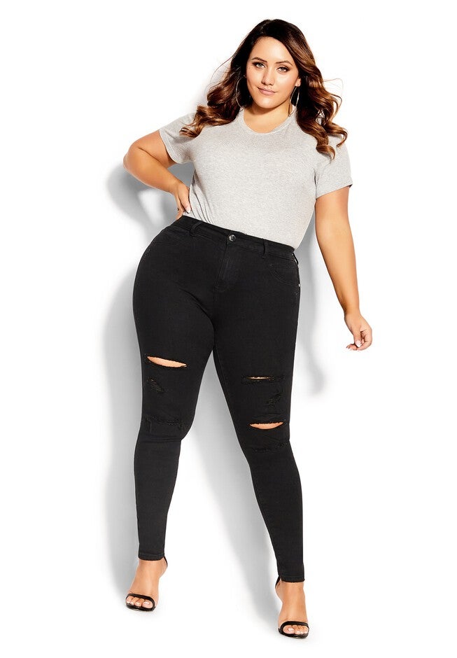 Rock N Roll Skinny Jean - black, BLACK, on-hover image number null