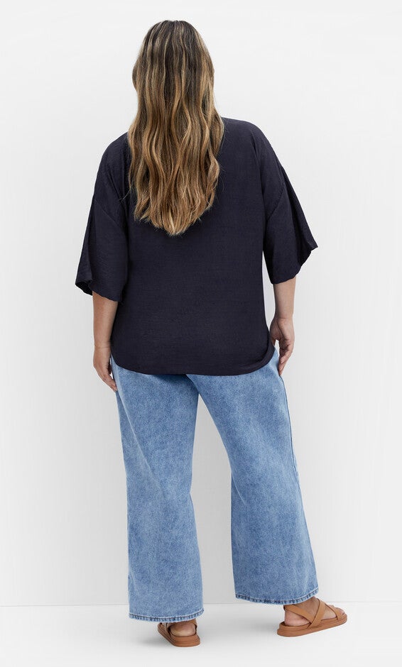 Rosie Shirt - navy, BLUE, alternate image number 2