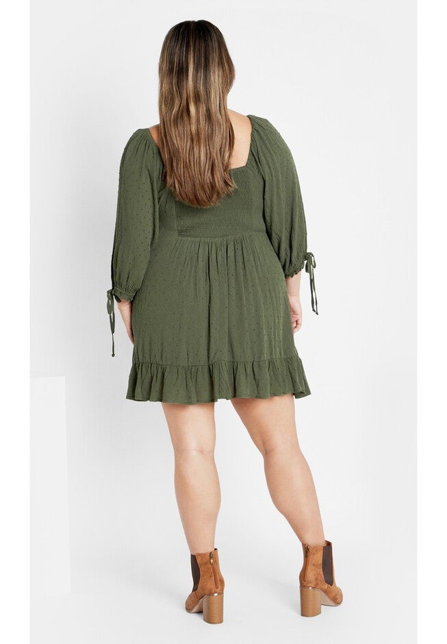 Allegra Mini Dress - rosewood, KHAKI, on-hover image number 1