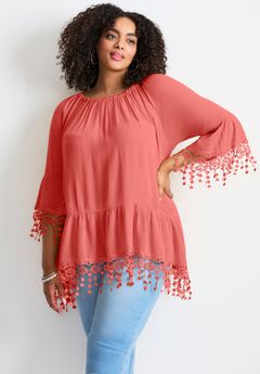 Crochet Fringe Trim Tunic