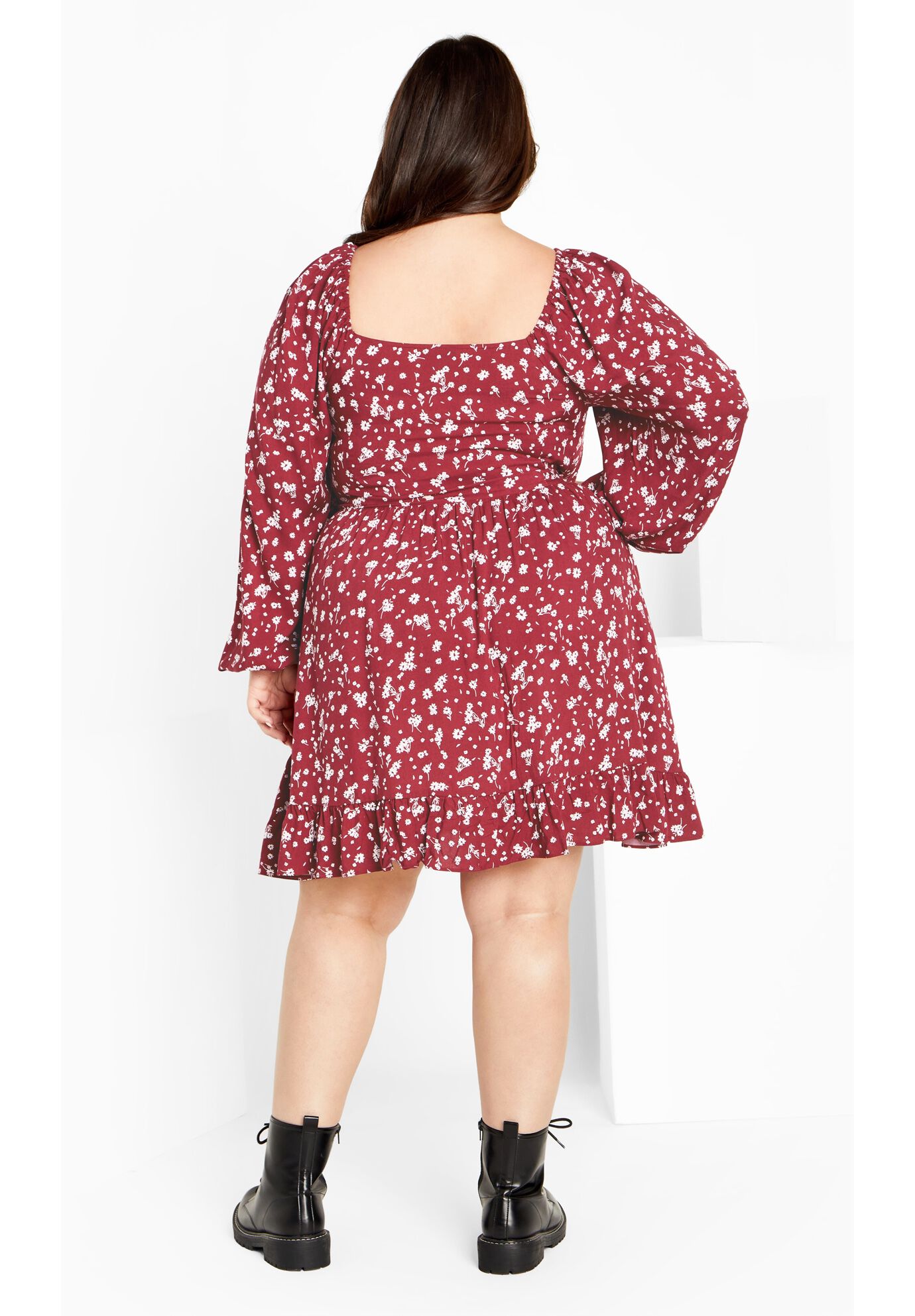 Lia Print Dress - beet red, RED, alternate image number 2
