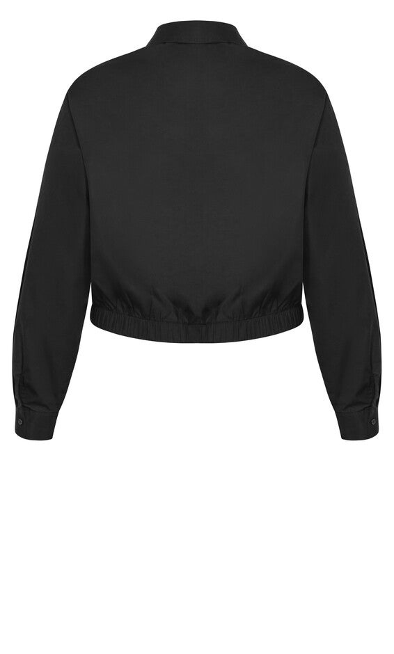 Classic Crop Shirt - black, BLACK, alternate image number null
