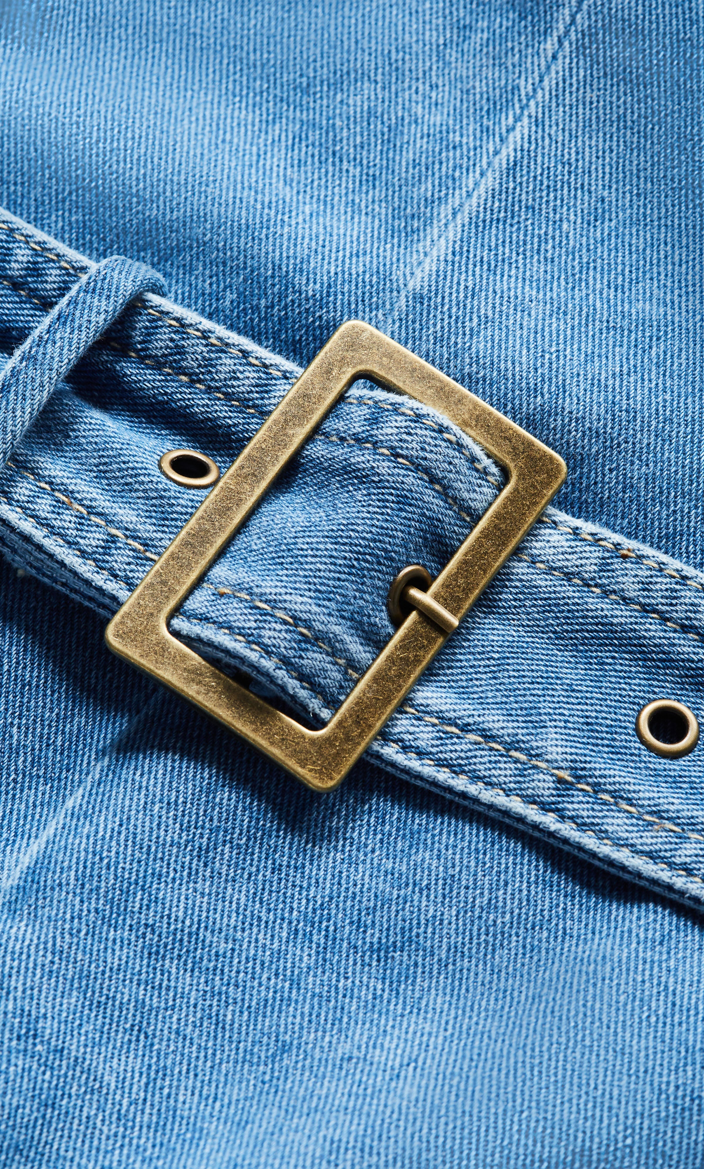 Denim Delilah Dress - mid wash, BLUE, alternate image number 5