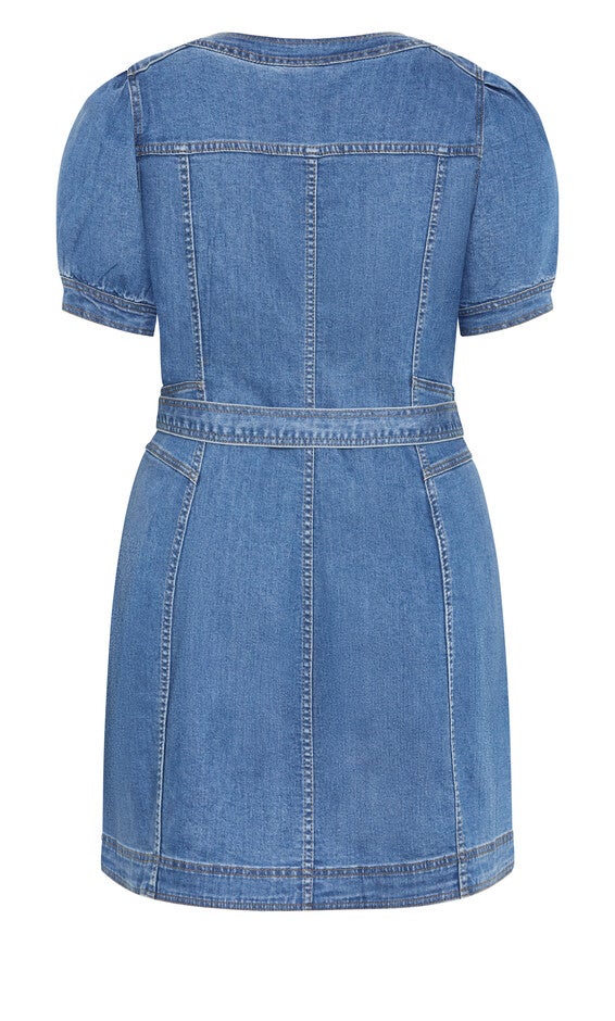Tayla Dress - mid wash, BLUE, alternate image number 5