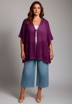 Crochet Tie Front Cardigan