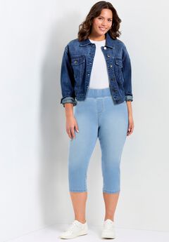 Butter Denim Pull On Crop Jean