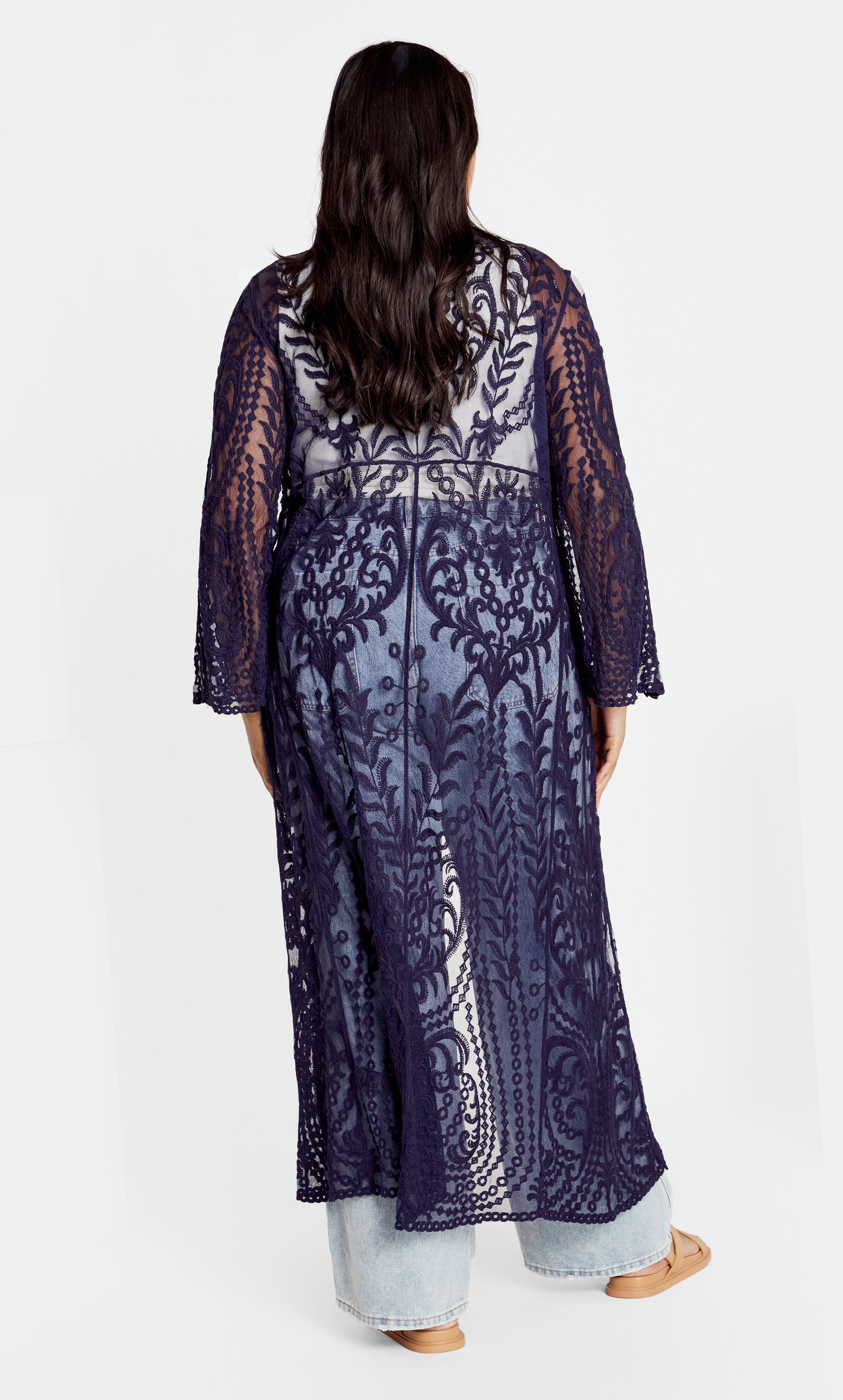 Pretty Thing Duster - navy, BLUE, alternate image number 3