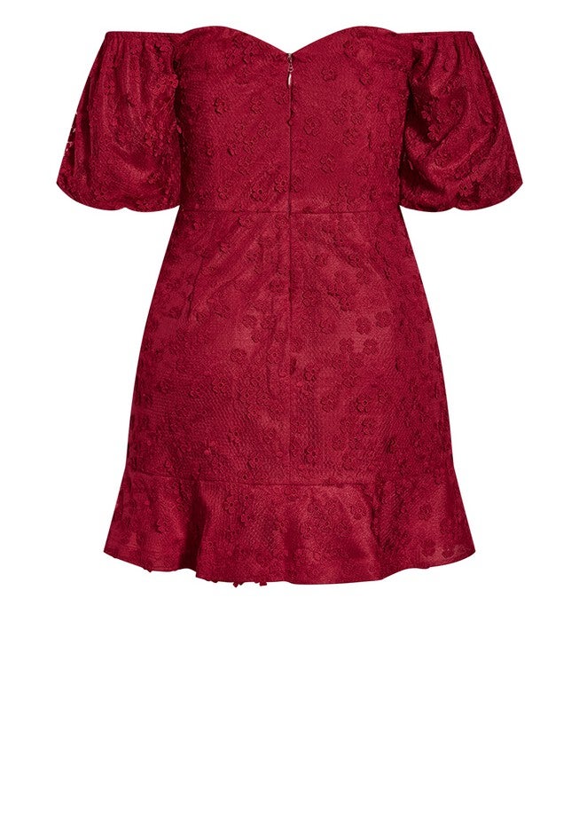 Festive Detail Dress - love red, RED, alternate image number null