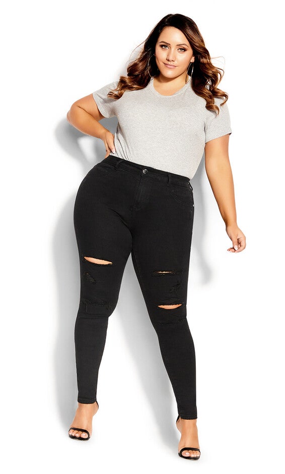 Rock N Roll Skinny Jean - black, BLACK, alternate image number null