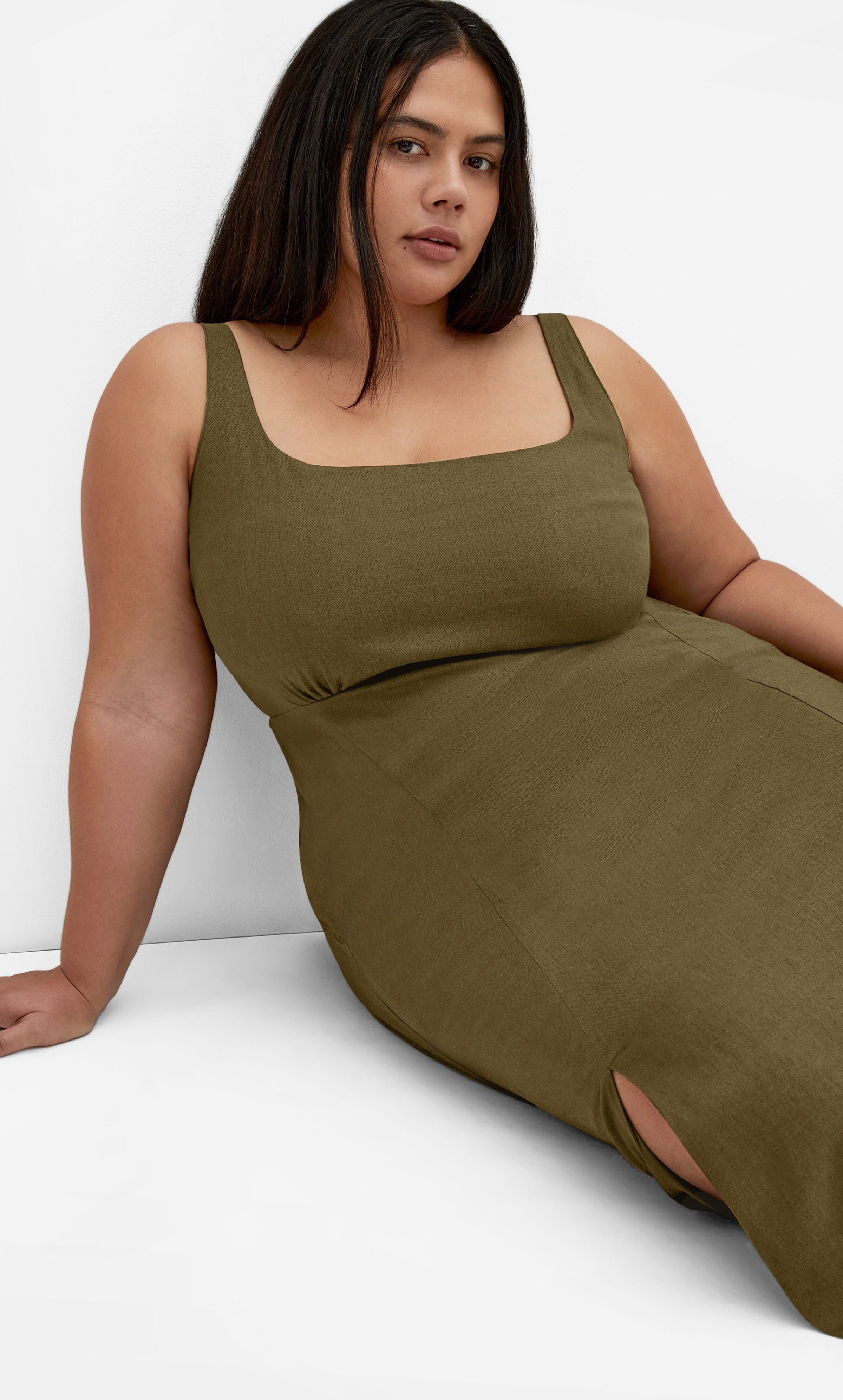Elly Dress - khaki, GREEN, alternate image number 4